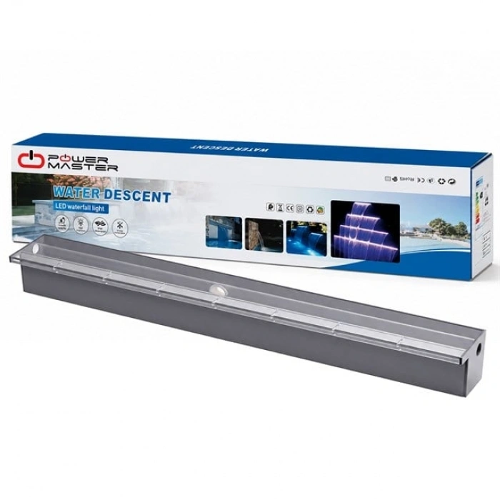 Powermaster PM-37795 Havuz ve Bahçe Şelale Başlığı 90cm RGB LEDli Uzaktan Kontrollü