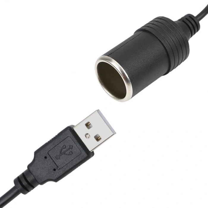 Powermaster PM-5726 USB 2.0 Siyah 5 Volt 2 Amper To 12 Volt 800mAh Araç Çakmaklığına Çevirici