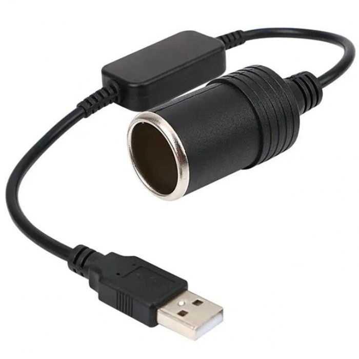 Powermaster PM-5726 USB 2.0 Siyah 5 Volt 2 Amper To 12 Volt 800mAh Araç Çakmaklığına Çevirici