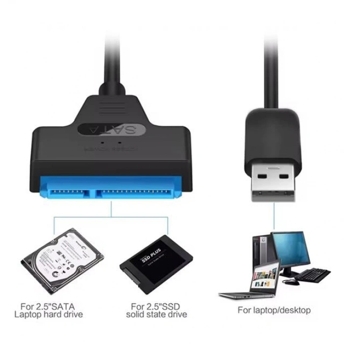 PowerMaster PM-6507 SSD HDD Sata Data TO USB3.0 2.5 Harddisk Kablo