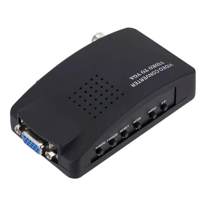 Powermaster PM-983 BNC S-Video VGAdan VGAya Görüntü Dönüştürücü 1080P Destekli
