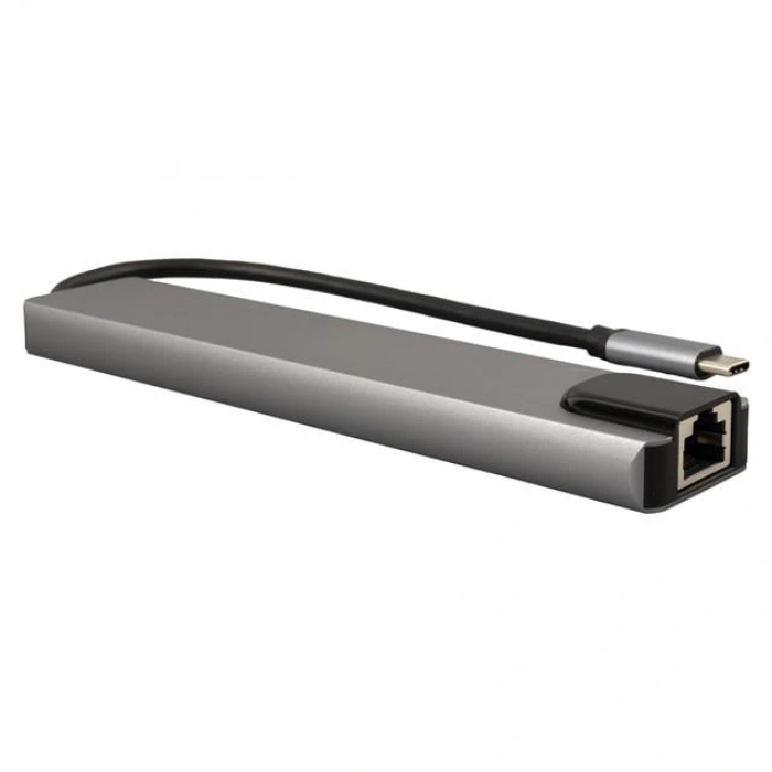 Powermaster Type-C 8in1 HDMI Çok Fonksiyonlu USB 3.0 Dock Station (Macbook - PC - Playstation - Xbox)