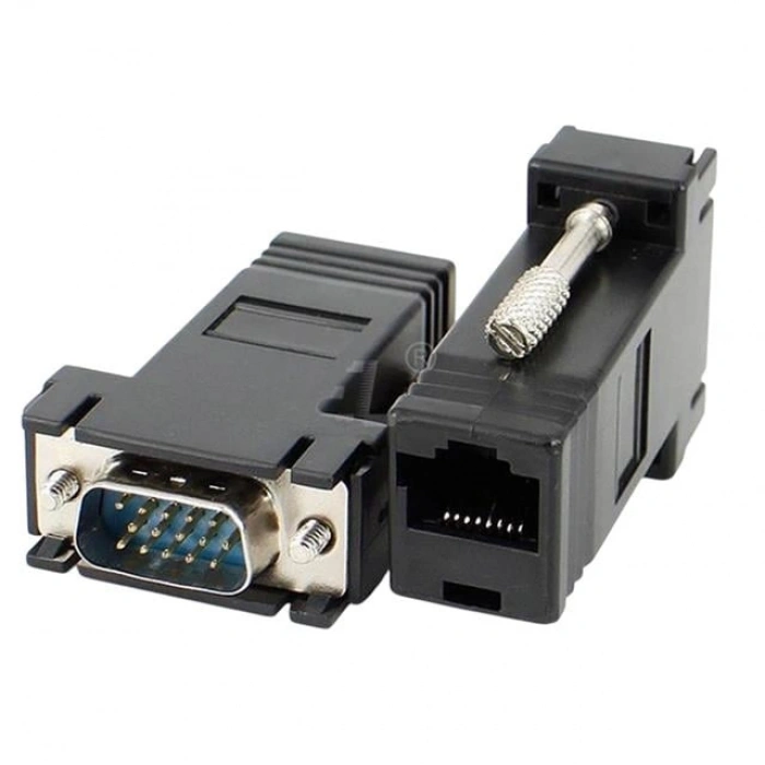 Powermaster VGA Extender RJ45 CAT5/CAT6/CAT7 Uzatıcı Çevirici (2li Paket)