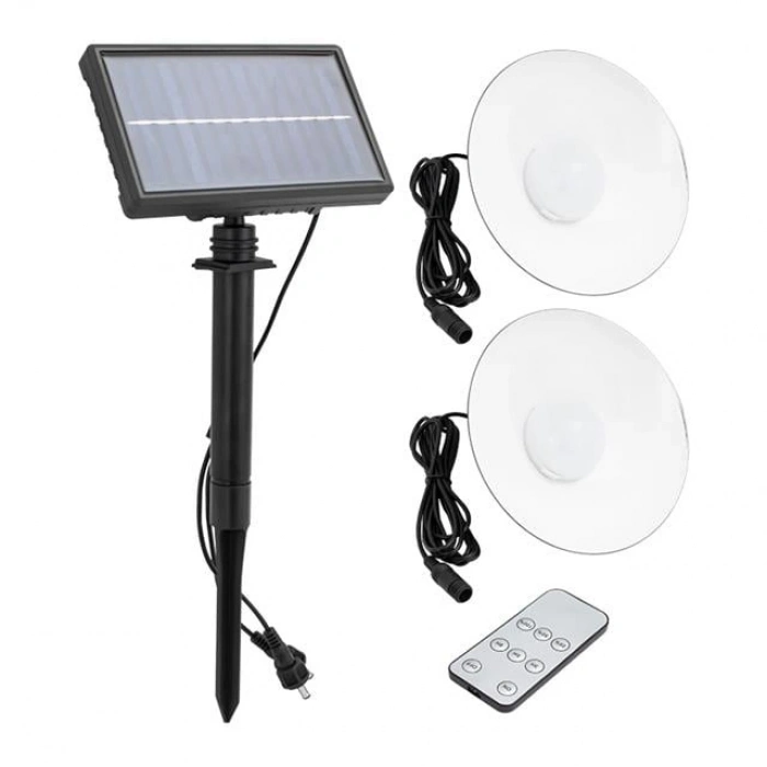 Powermaster XF-707-2 Kumandalı Solarlı 2 Lambalı Projektör