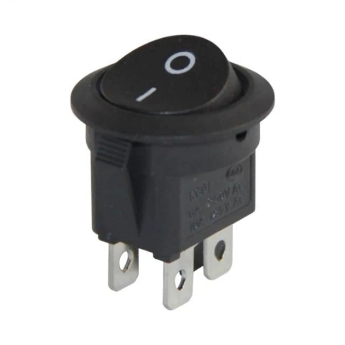 PowerMaster Yuvarlak 4 Pinli Işıksız On-Off Anahtar IC-133-4