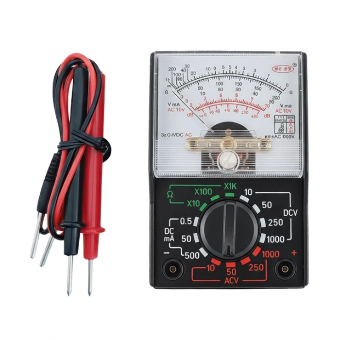 PowerMaster YX-1000A Profesyonel Analog Multimetre İbreli Avometre AC/DC Voltaj ve Akım Ölçer Test Cihazı