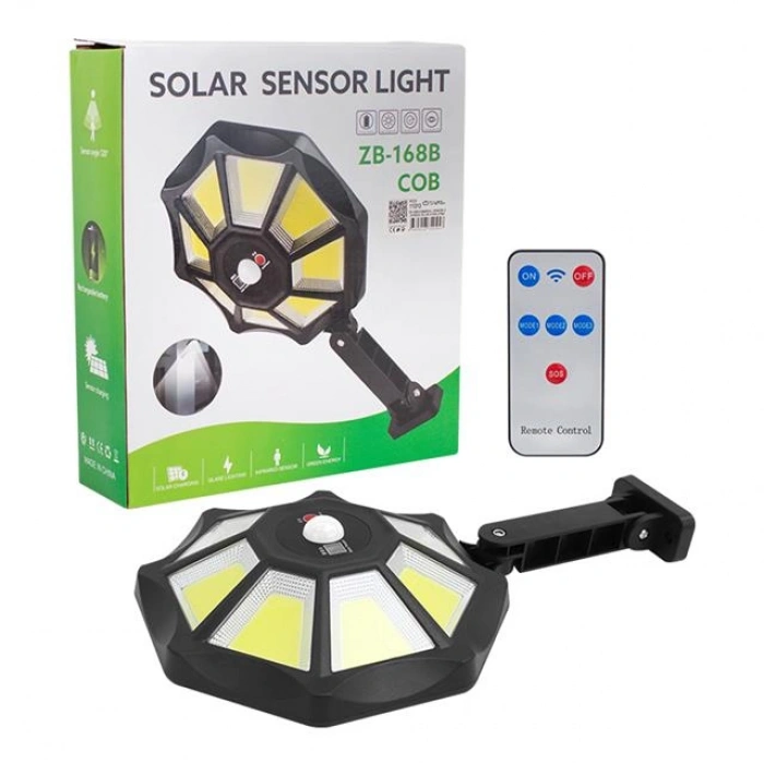 Powermaster ZB-168B Kumandalı Sensörlü Beyaz Solar Aydınlatma