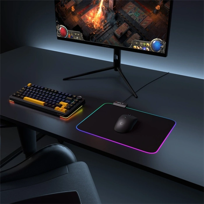 Rampage MP-23 Blitz M Rgb Ledli 252X328X3 Mm Siyah Oyuncu Mouse Pad