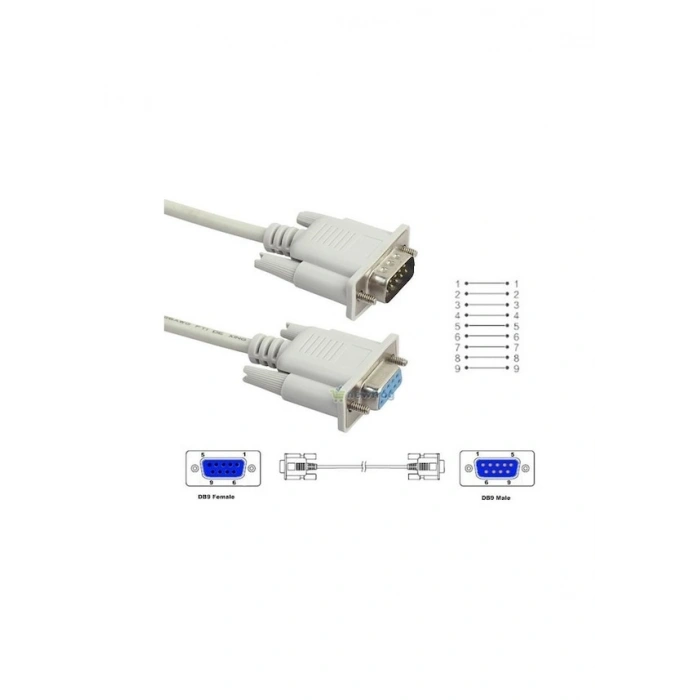 Rs232 Kablo Erkek - Dişi Rs 232 Kablo