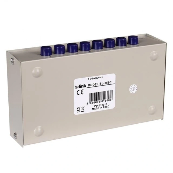 S-Link SL-158C 8x1 Port VGA Switch (8 Giriş - 1 Çıkış)