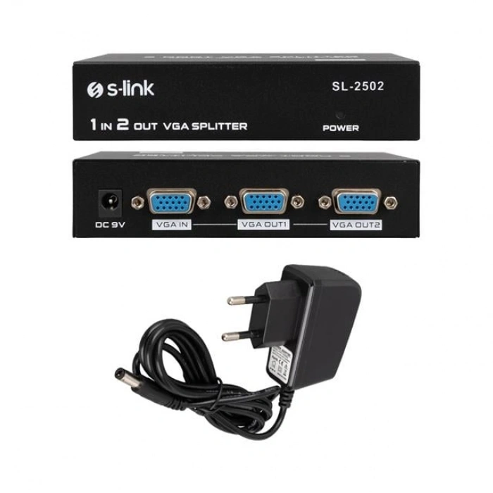 S-Link SL-2502 2 Port Vga Splitter Dağıtıcı