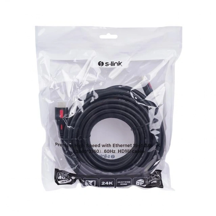 S-Link SL-HDM4K10 19+1  V2.0 4K 60Hz 10 Metre Hdmi Kablo
