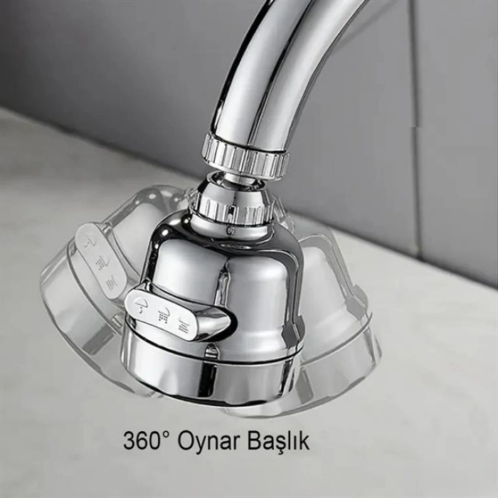 Sunup SN-27115 3 Kademeli Tasarruflu Musluk Başlığı 360 Derece