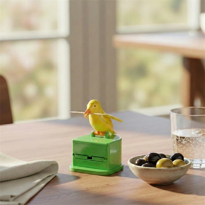 Sunup SN-28779 Penguen Figürlü Basmalı Kürdan Saklama Kutusu Kürdanlık