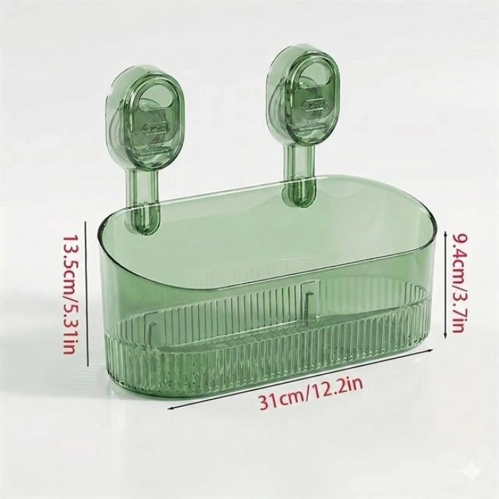 Sunup SN-29266 Vantuzlu Şeffaf Banyo Mutfak Rafı Organizer