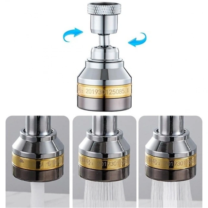 Sunup SN-29319 Üç Kademe Hız Ayarlı Su Akış Kontrollü Musluk Başlığı