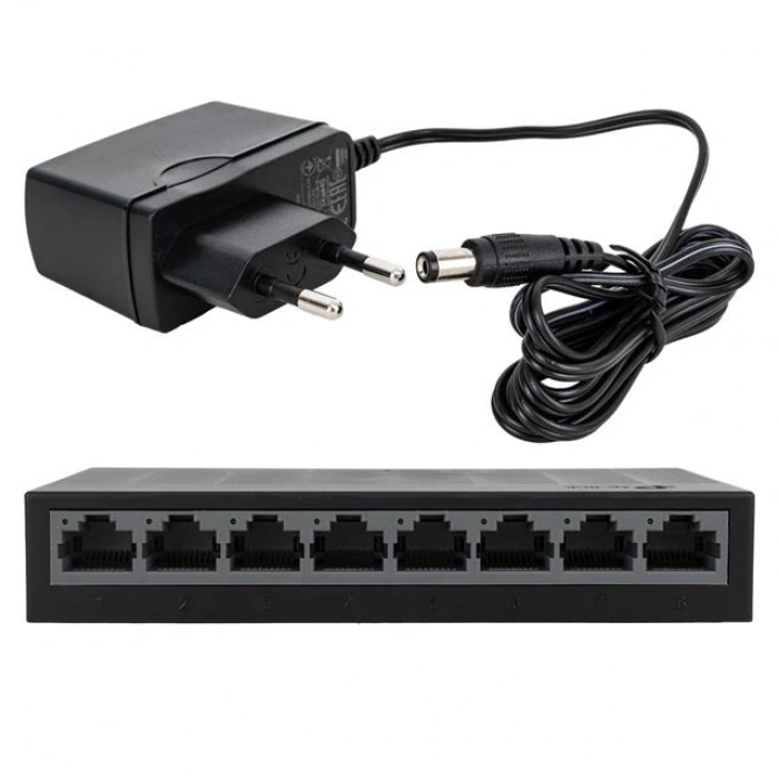 TP-Link LS1008G 8 Port Masaüstü Gigabit Desktop Switch - 10/100/1000Mbps