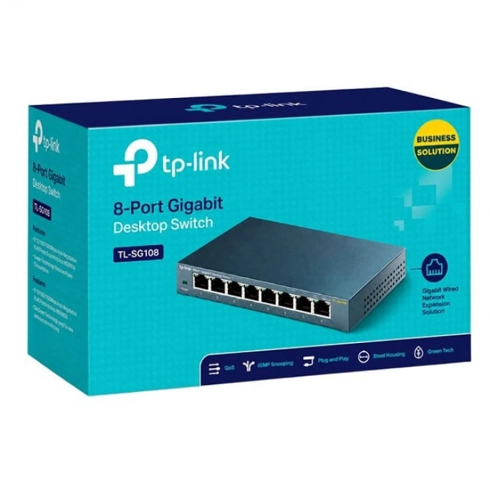 Tp-Lınk Tl-Sg108 8 Port Gıgabıt Metal Swıtch