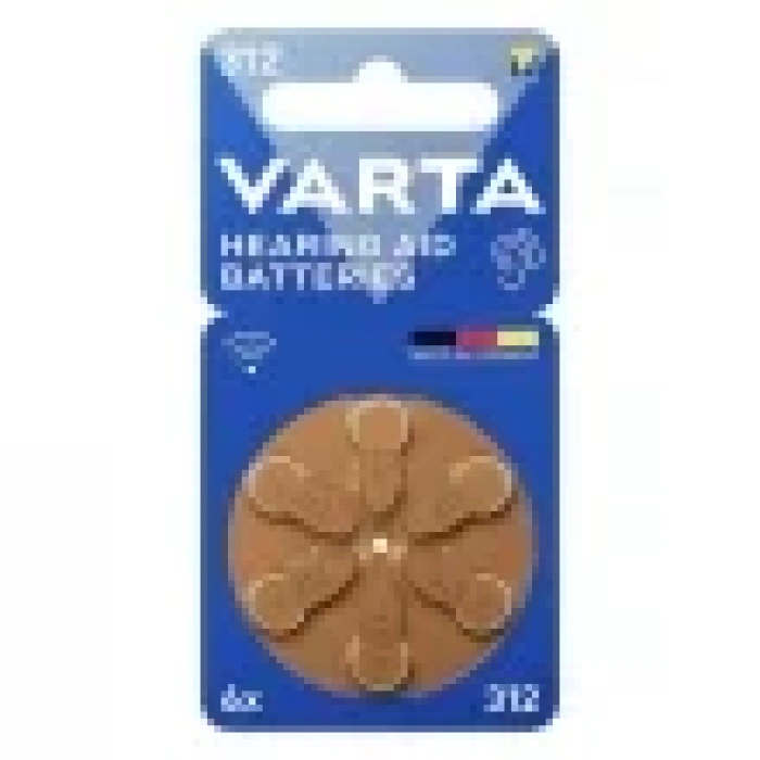 Varta 312 Numara Kulaklık İşitme Cihazı Pili (6lı Paket)