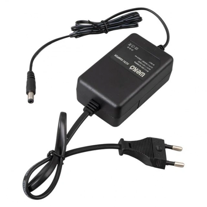 Weko 12 Volt 3 Amper 5.5*2.5 Uçlu Yerli Üretim Plastik Kasa Masaüstü Adaptör