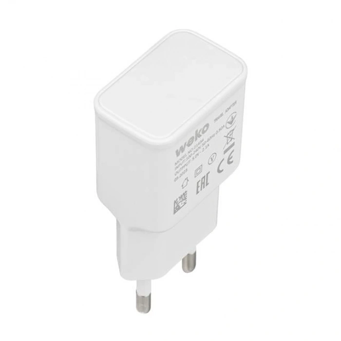 Weko WK-21434 2.1 Amper Telefon Şarj Adaptörü + Micro USB Kablo