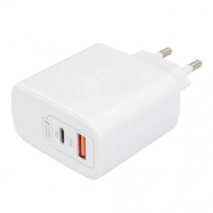 Weko WK-21446 S11-UC 25 Watt 3.0 Amper Type-C + USB Telefon Şarj Başlık Adaptörü