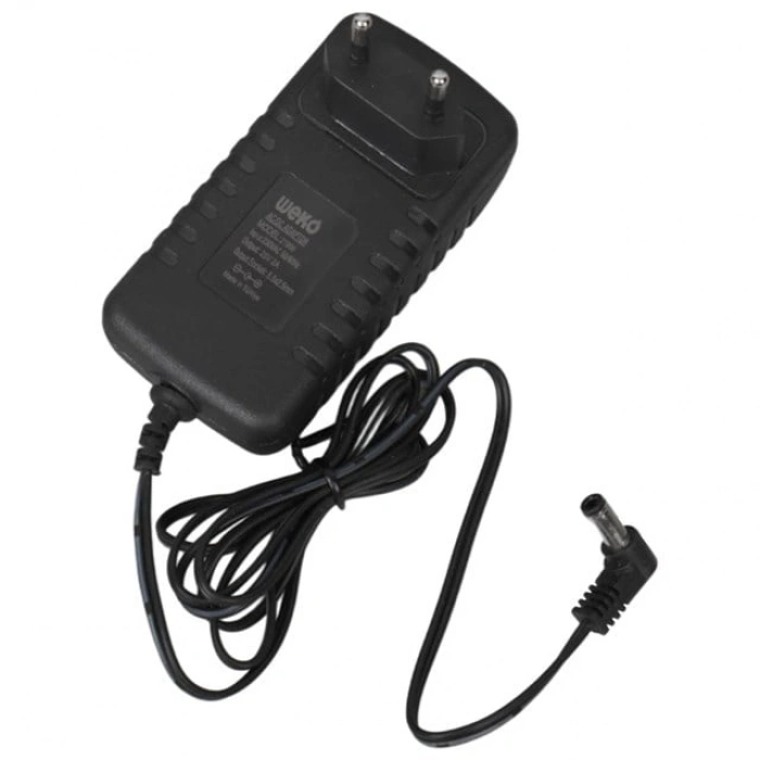 Weko WK-21966 25 Volt - 2 Amper - 50 Watt 5.5*2.5 Mm L Uçlu Kırmızı Yeşil Ledli Yerli Üretim Şarjlı Matkap Adaptörü
