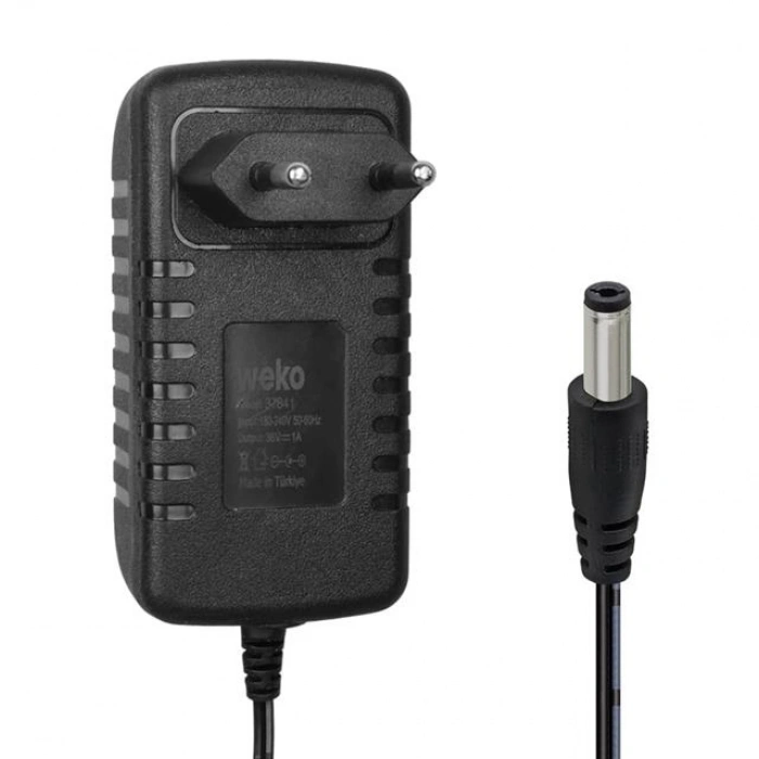 Weko WK-37841 Yerli Üretim 36 Volt - 1 Amper 5.5*2.5 Mm Uçlu Priz Tipi Adaptör