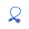 5 Pin Mini Usb Erkek - Usb Dişi Kablo 30Cm - Mini Uzatma