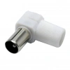 Powermaster PM-474 Beyaz 60 Ohm L Tip Erkek TV Anten Fişi