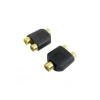 Çevirici Jack 1Rca Dişi To 2Rca Dişi Gold Polaxtor.