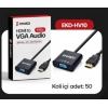 Enkado EKD-HV10 HDMI to VGA Aktif Çevirici Adaptör 3.5mm Ses Çıkışlı Full HD
