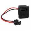 IC-266T-4 Pano Tip Kare Type-C + USB Şarj Soketi Bağlantı Modülü