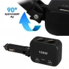 Olesson 1655 12-24V TYPE-C + Çift USB-A Girişli 100W 2li Araç Çakmak Çoklayıcı