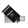 Philips FM12DC152B/00 128GB 2 IN 1 TYPE-C/USB 3.1 Siyah Gri USB Flash Bellek