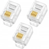 PowerMaster PM-1594 RJ9 4P/4C İnce Telefon Jack Soketi (100Lük Paket)