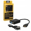 Powermaster PM-32015 Siyah 3.5mm Ses Destekli HDMI to VGA+Audio Dönüştürücü Adaptör