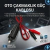 PowerMaster PM-7799 Krokodil Uçlu Araç Çakmak Fişi 1 Metre Kablolu