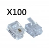 Rj11 Konnektör Rj11 6P2C Konnektör Jack 100 Adet