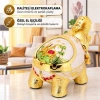 Sunup SN-38892 Fil Figürlü Dekoratif Küllük Beyaz Gold İşlemeli Sürgülü