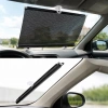 Sunup SN-22132 Araç İçi Otomatik Geri Sarımlı Katlanabilir Gözenekli Güneşlik 40x125cm