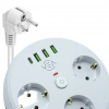 Vea VE-26583 3LÜ 1.5 Metre Kablolu 3 USB / TYPE-C Girişli Akım Korumalı Grup Priz