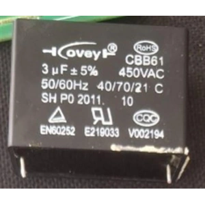 3µF 450VAC CBB61 Motor ve Fan Başlangıç Kondansatörü