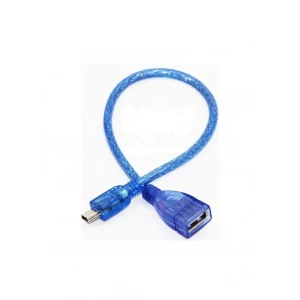 5 Pin Mini Usb Erkek - Usb Dişi Kablo 30Cm - Mini Uzatma