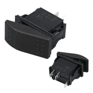 PowerMaster ﻿İnce Işık Sembollü Işıklı 3 Pinli On-Off 12-24V Marin Switch