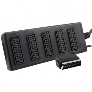 Elektromer 5li Scart Dağıtıcı (1 Erkek - 5 Dişi Scart)