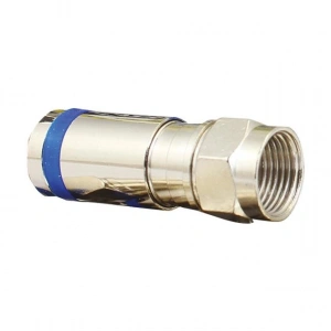 F Konnektör Digitürk Sıkmalı Mavi Çizgili (1 Adet)