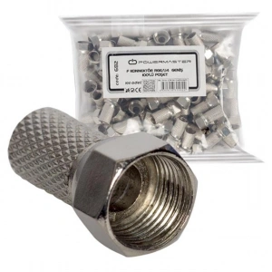 Powermaster PM-682 RG6-U4 18 Mm Geniş F Konnektör (100 Adet)