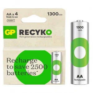 GP Recyko 1300mAh NI-MH R6 Şarjlı AA 4lü Kalem Pil