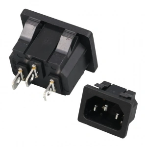 IC-212B C14 Power Soket Erkek Kulaksız As-04
